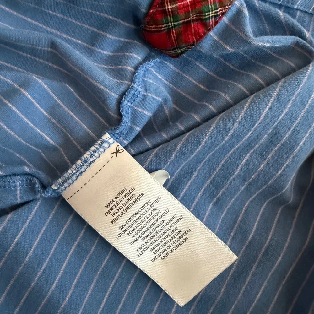 Polo Golf Ralph Lauren Mens XL Blue White Striped Stretch Lisle Pocket Shirt